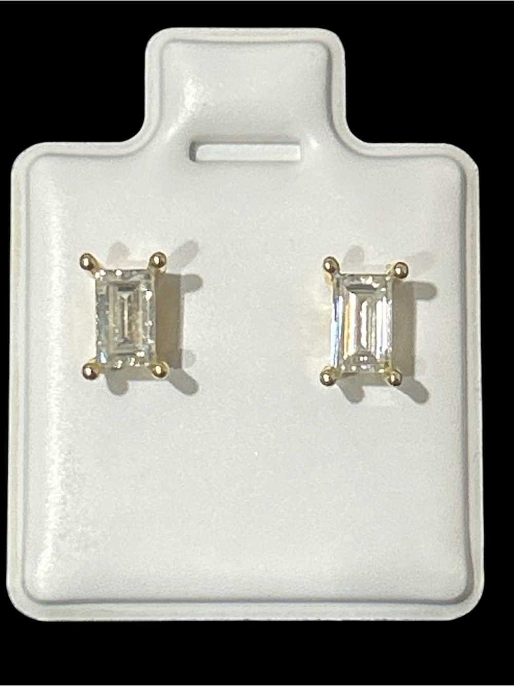 Baguettes 3.5mm 1.0CT GRA certified Moissanite Stud Earrings